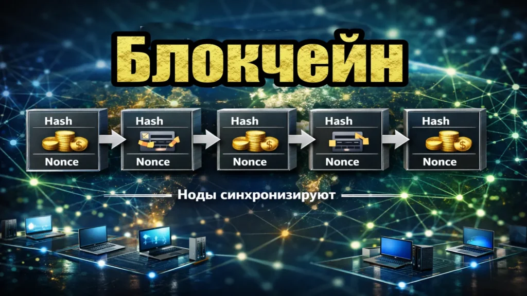 Пошаговое объяснение работы блокчейна: создание, проверка и добавление блоков.